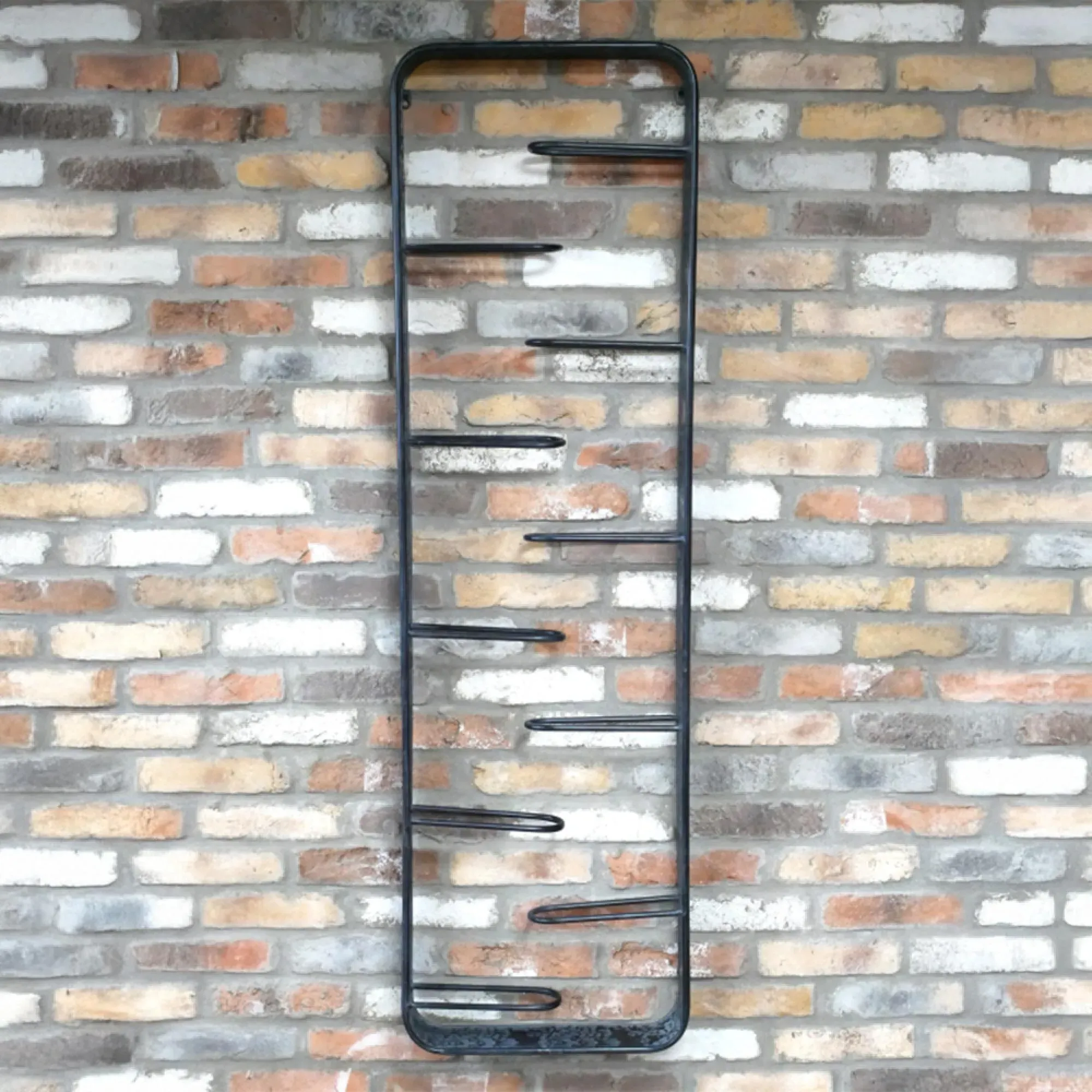 10 Bottle Wine Holder - Black, Metal