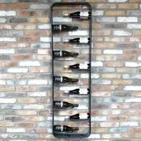 10 Bottle Wine Holder - Black, Metal