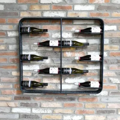 10 Bottle Wine Holder - Black, Metal image