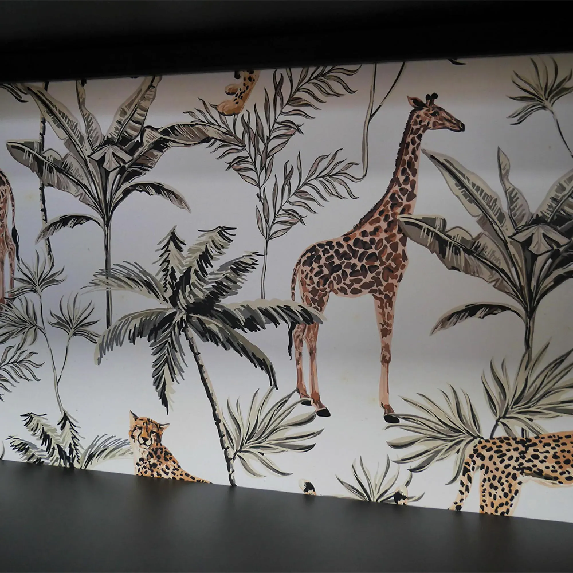 2 Door Display Cabinet - Black, Metal and Glass