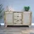 2 Door Medium Sideboard - Mango Wood, Rattan
