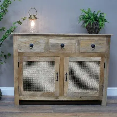 2 Door Medium Sideboard - Natural, Acacia Wood