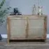 2 Door Small Sideboard - Natural, Acacia Wood and Rattan
