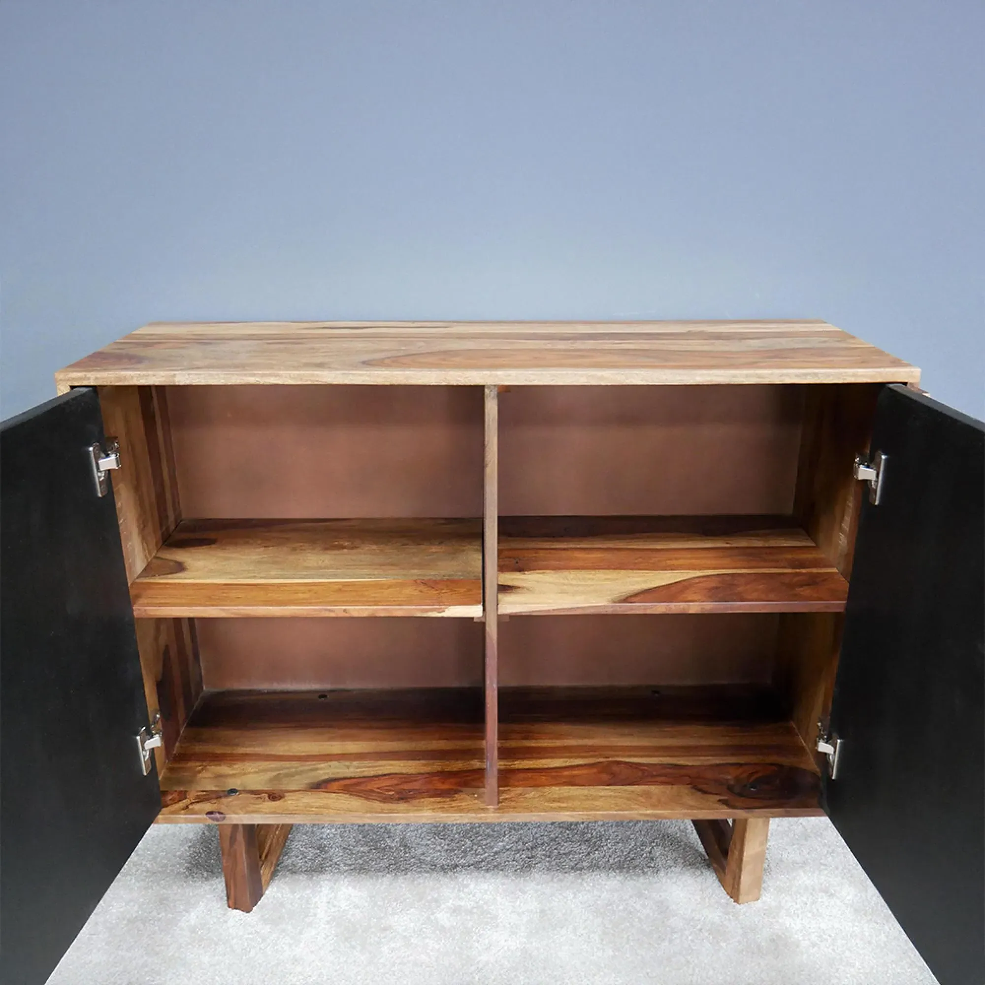 2 Door Small Sideboard - Sheesham Wood