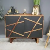 2 Door Small Sideboard - Sheesham Wood