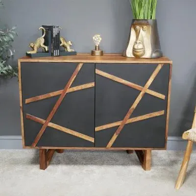 2 Door Small Sideboard - Sheesham Wood