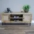 2 Door TV Unit - Acacia Wood, Rattan