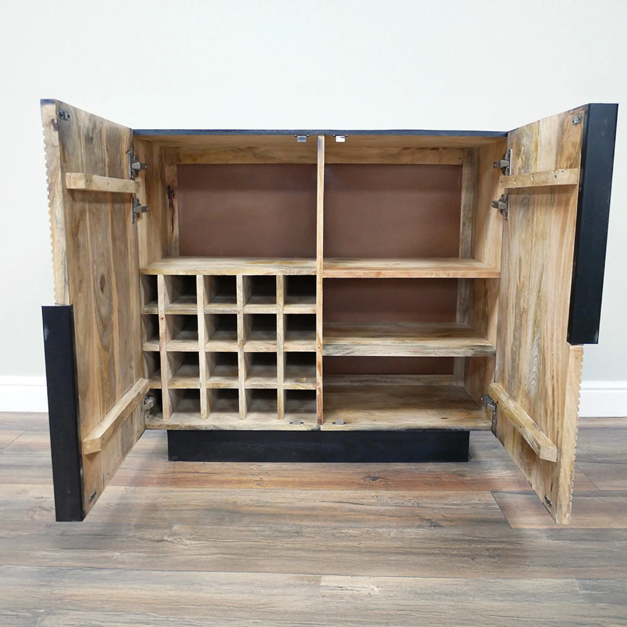 2 Door Wine Cabinet - Mango Wood