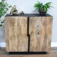 2 Door Wine Cabinet - Mango Wood