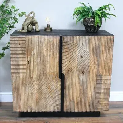 2 Door Wine Cabinet - Mango Wood