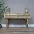 2 Drawer Desk - Acacia Wood, Rattan