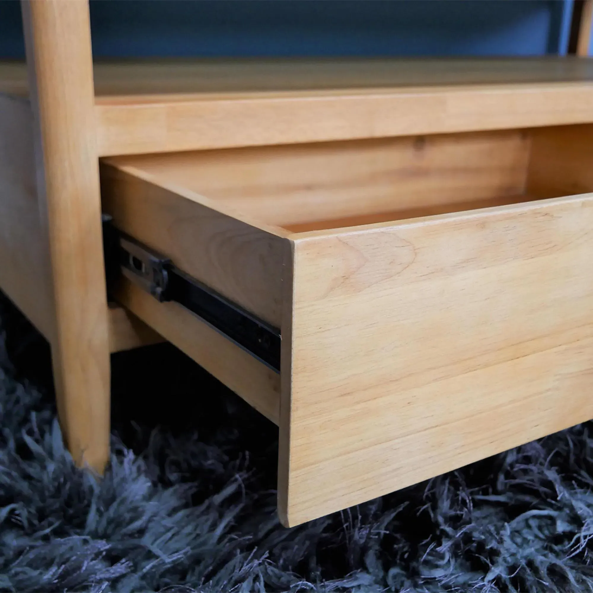 2 Drawer TV Unit - Wood, Black Glass