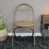 2-Pack Metal and Wood Dining Chairs - Gold