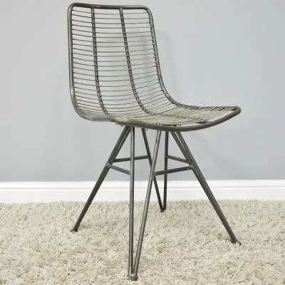 2-Pack Metal Dining Chairs - Black