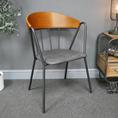 2-Pack Retro Metal Dining Chairs
