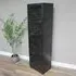 3 Door Narrow Display Cabinet - Black, Metal