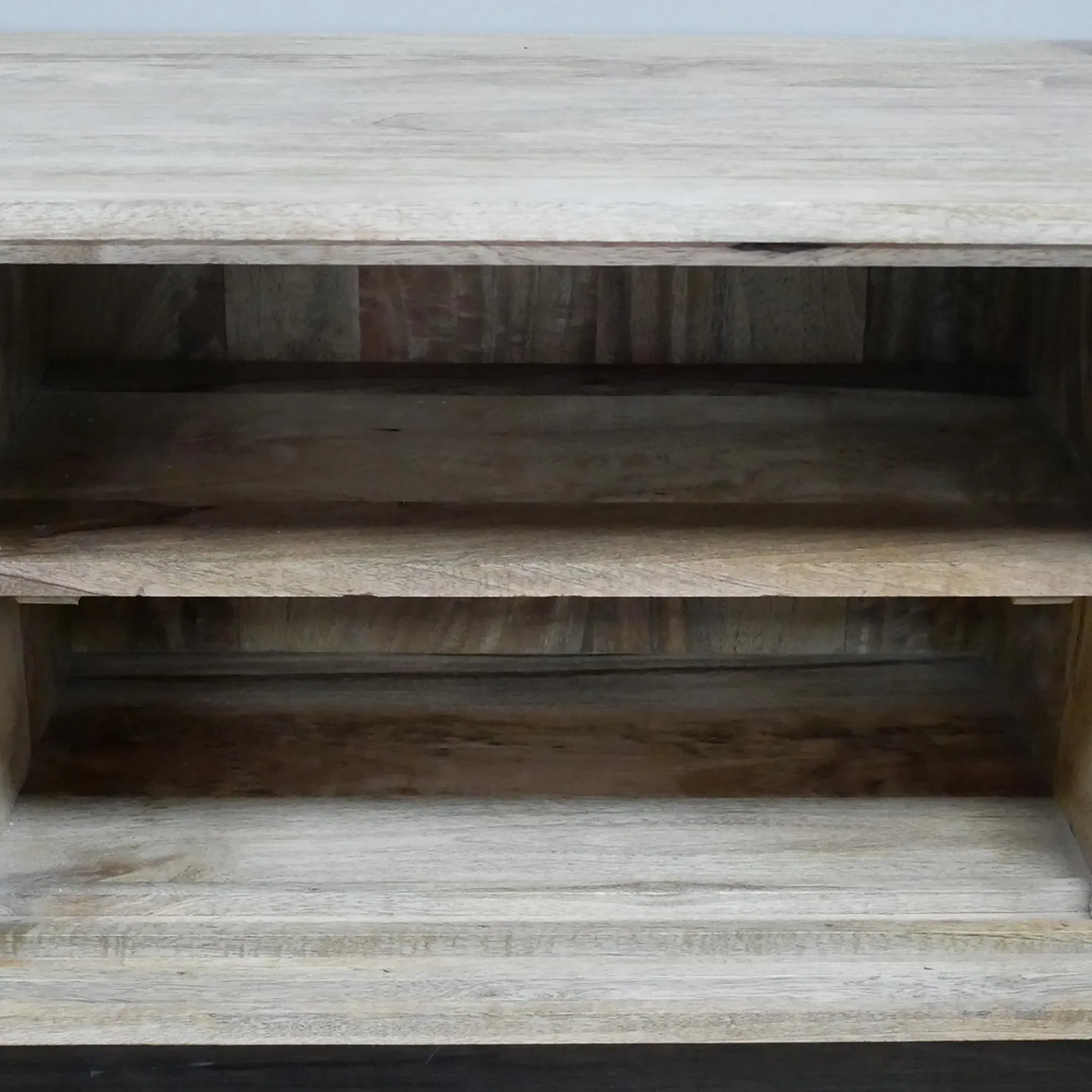 3 Door TV Unit - Acacia Wood, Rattan