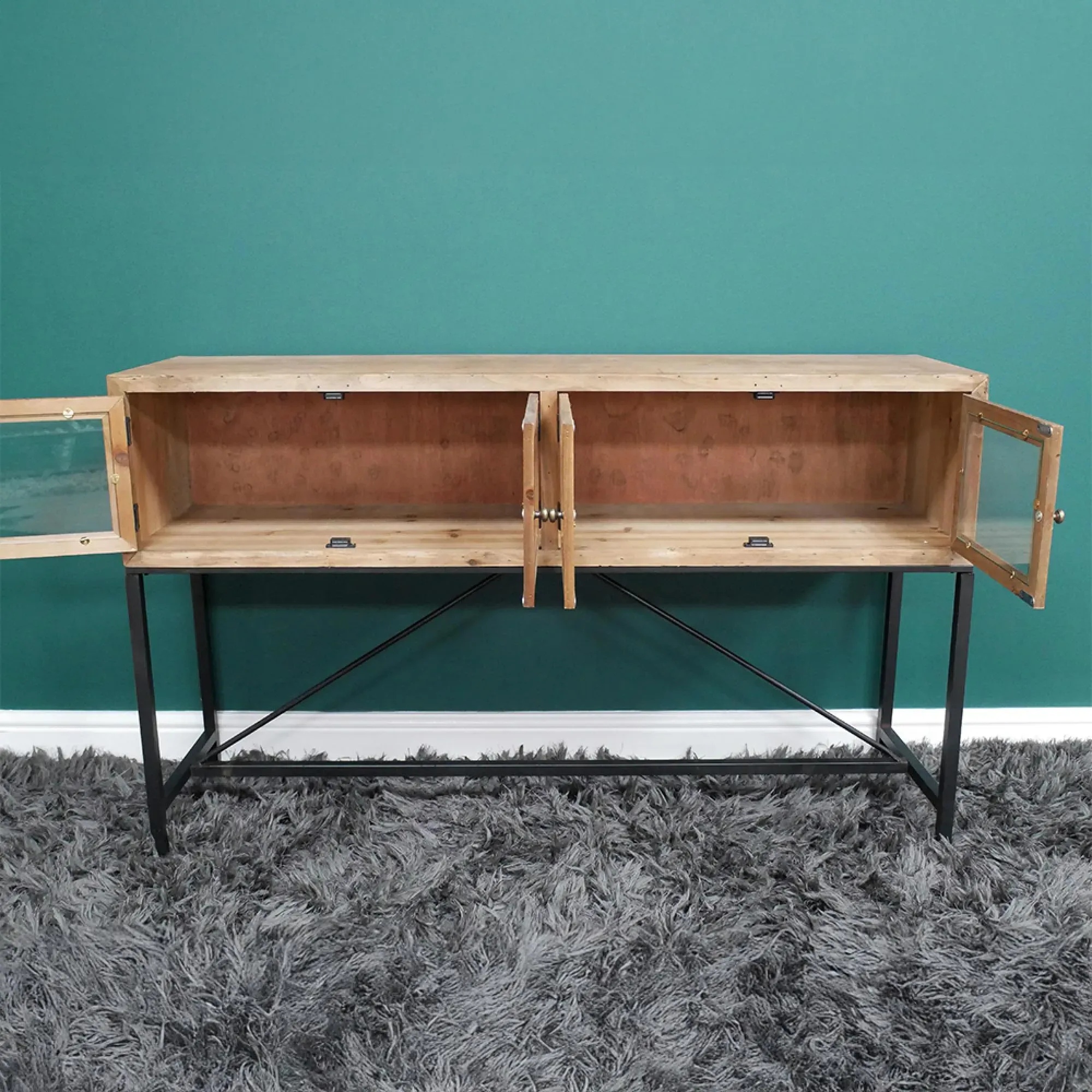 4 Door Medium Sideboard - Fir Wood