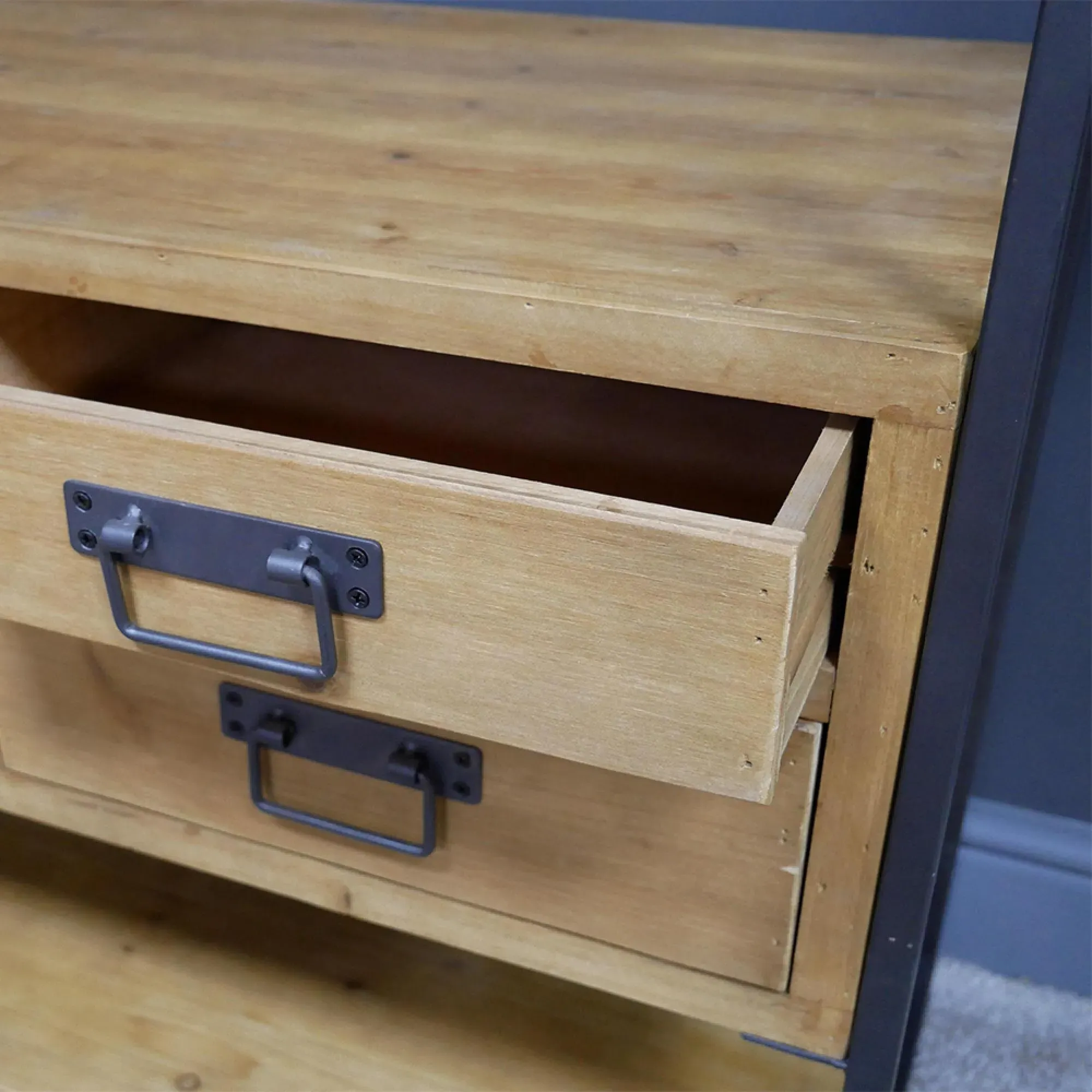 4 Drawer Hall Stand - Wood, Metal