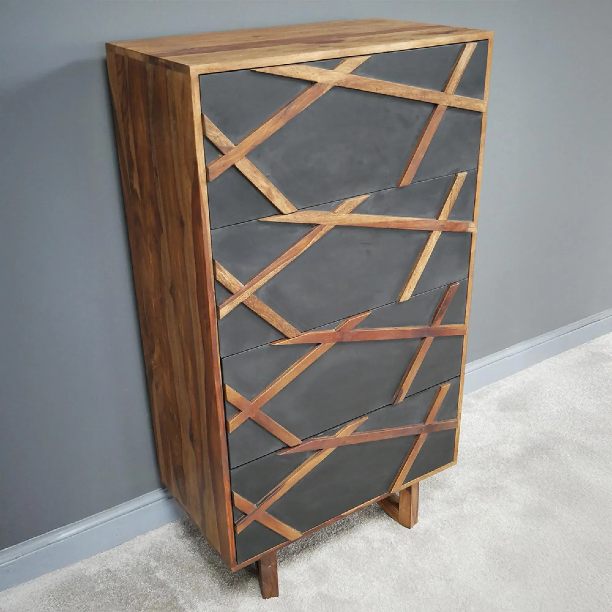 4 Drawer Tallboy Chest - Sheesham Wood