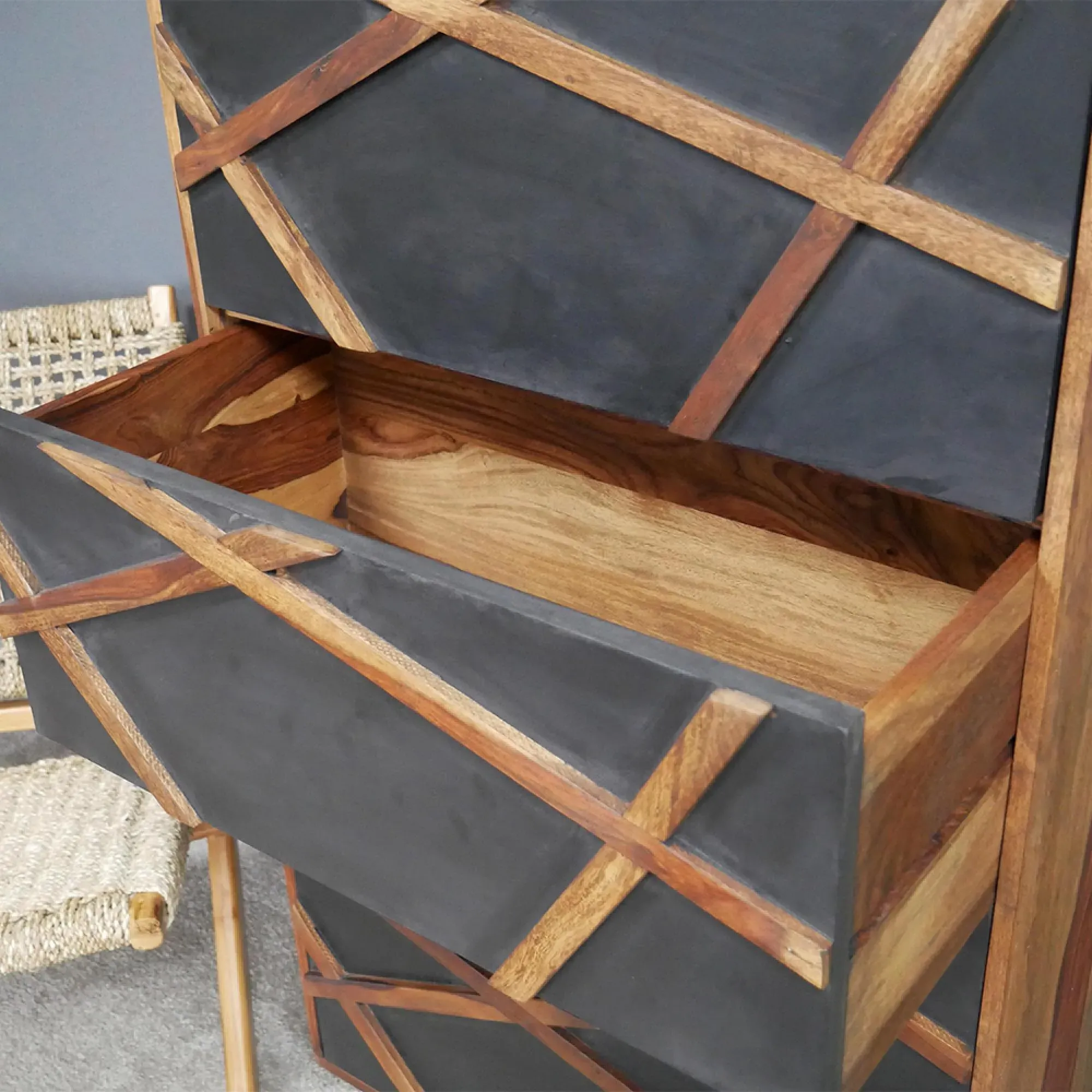 4 Drawer Tallboy Chest - Sheesham Wood