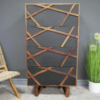 4 Drawer Tallboy Chest - Sheesham Wood