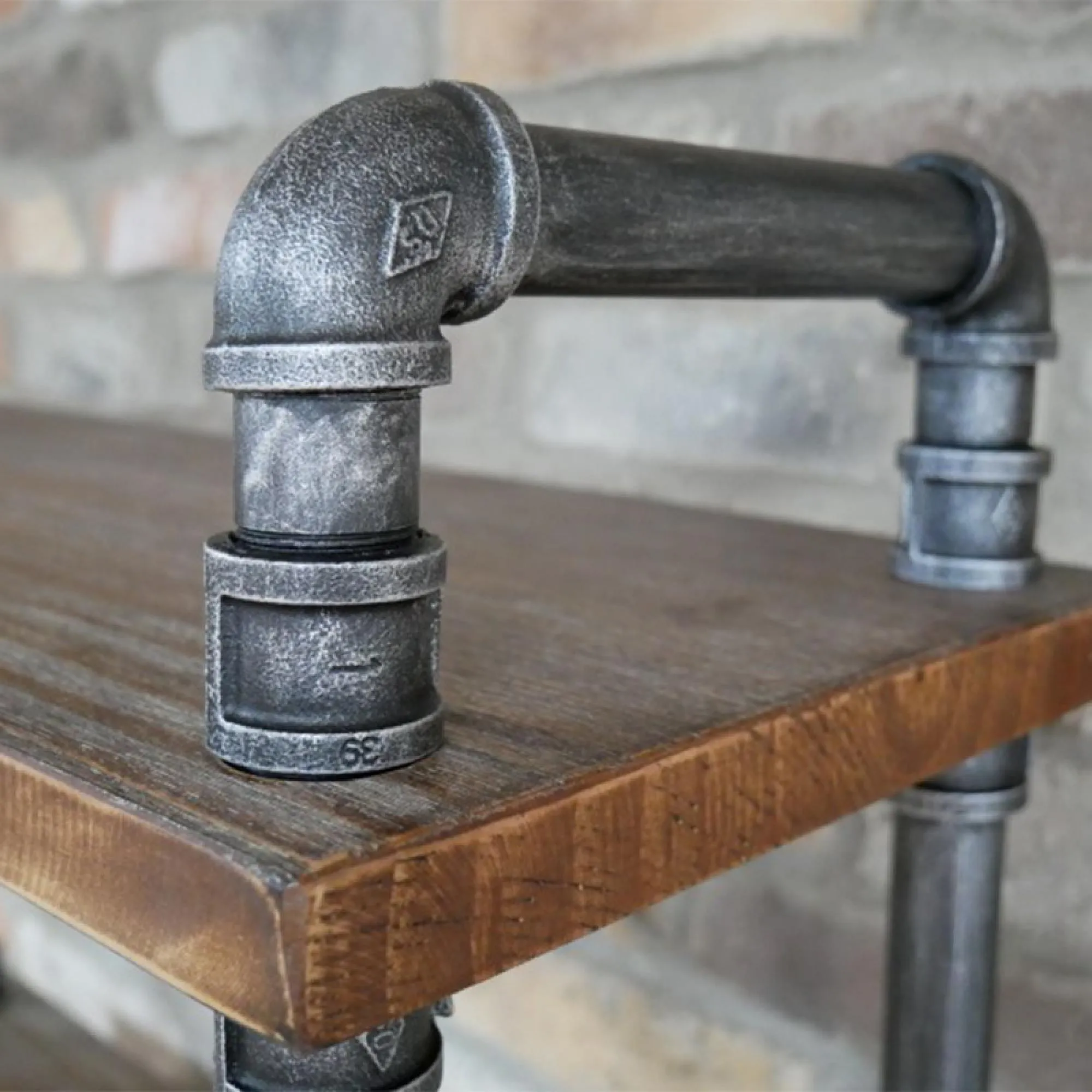 5-Tier Shelving Unit - Black Metal, Wood