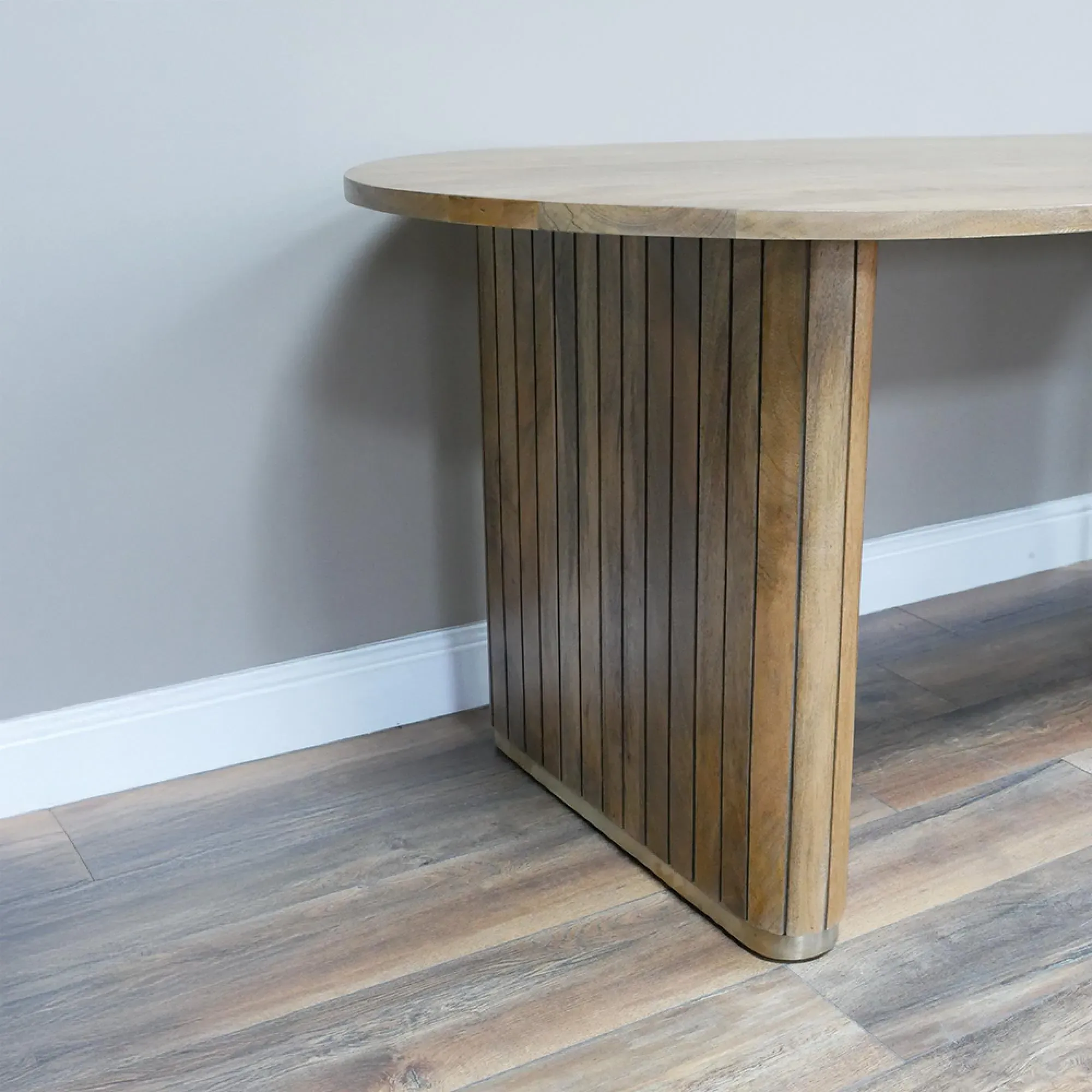 6 Seater Oval Dining Table - Mango Wood