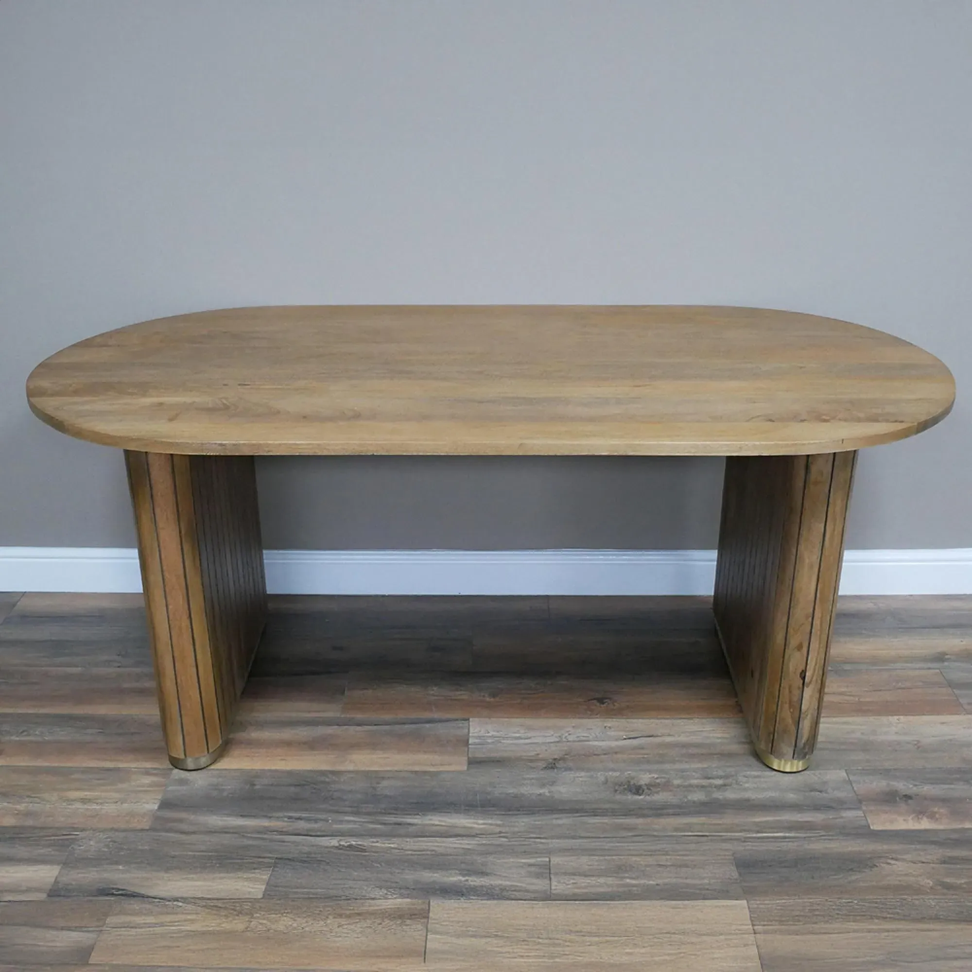 6 Seater Oval Dining Table - Mango Wood