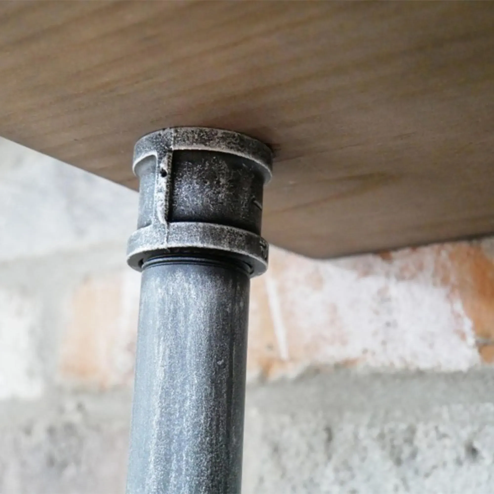 6-Tier Wall Shelves - Black Metal, Wood