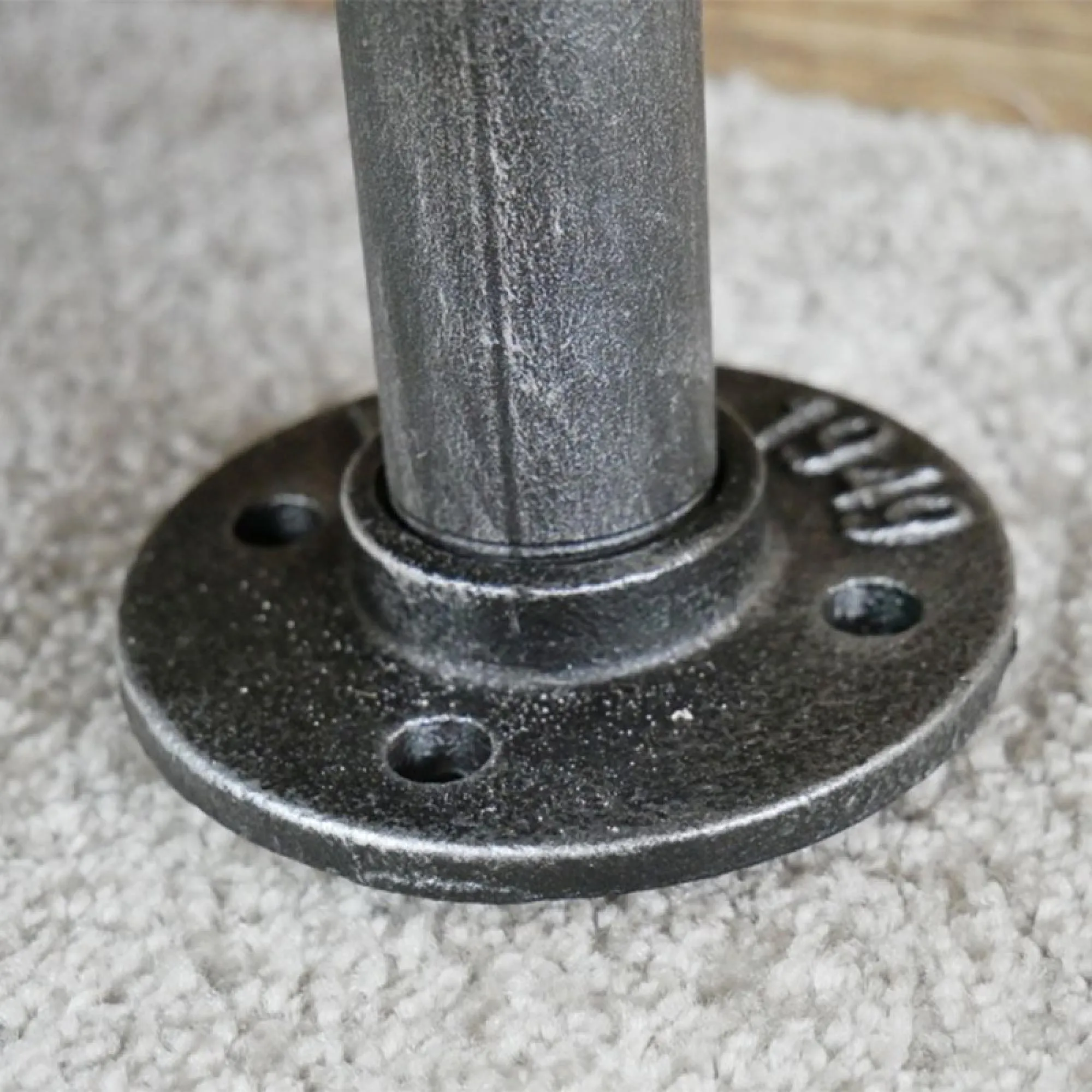 6-Tier Wall Shelves - Black Metal, Wood