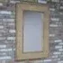 Acacia Wood and Rattan Frame Wall Mirror