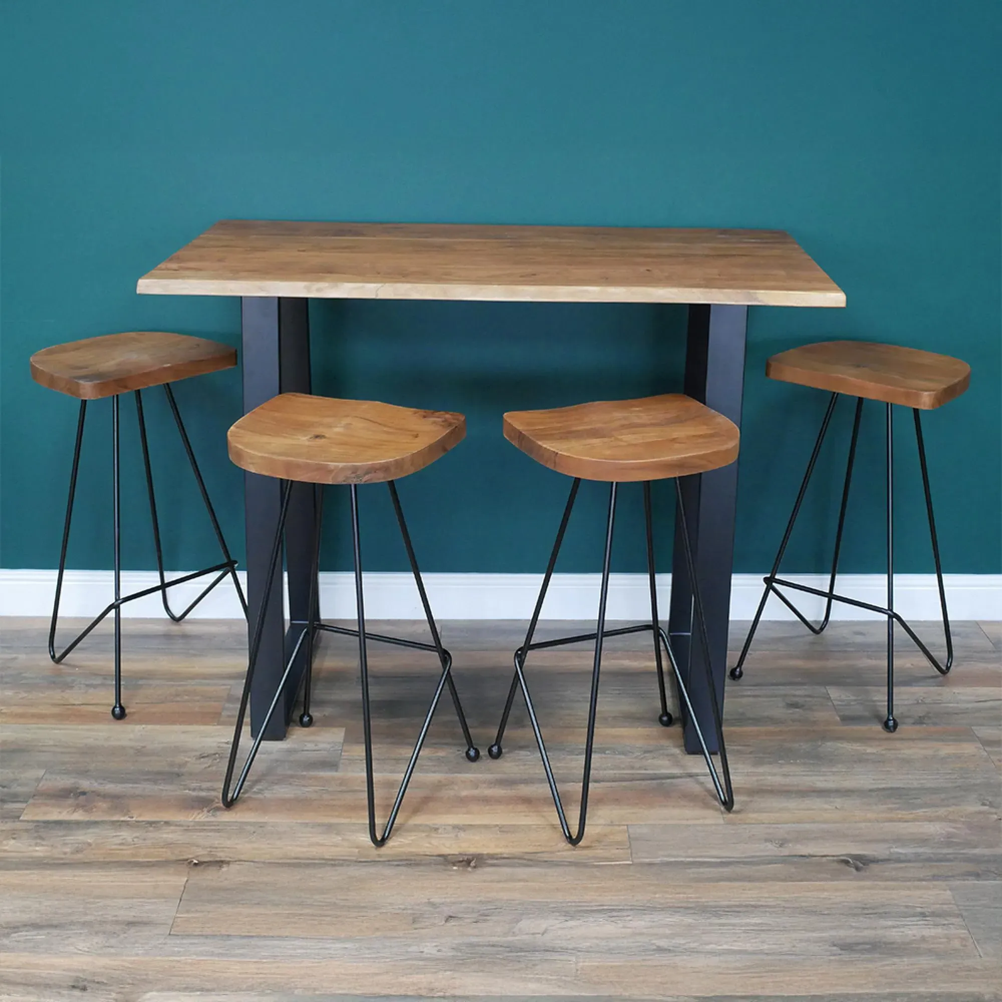 Acacia Wood Edge Bar Table - Natural