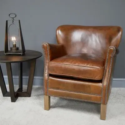 Accent Armchair - Brown, Leather image