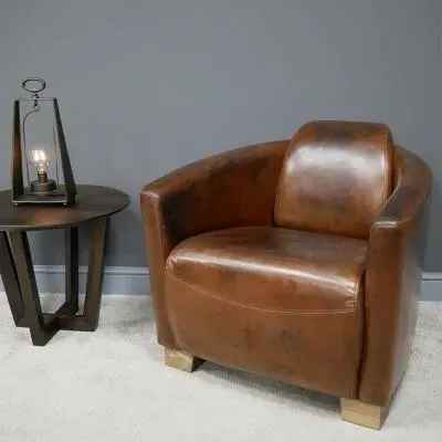 Accent Chair - Brown, Leather image