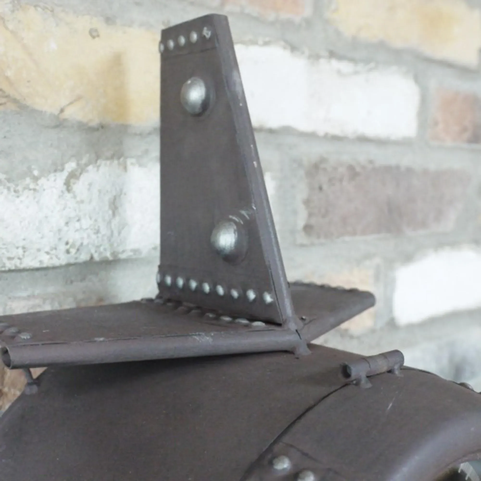 Aeroplane Metal Clock - Grey