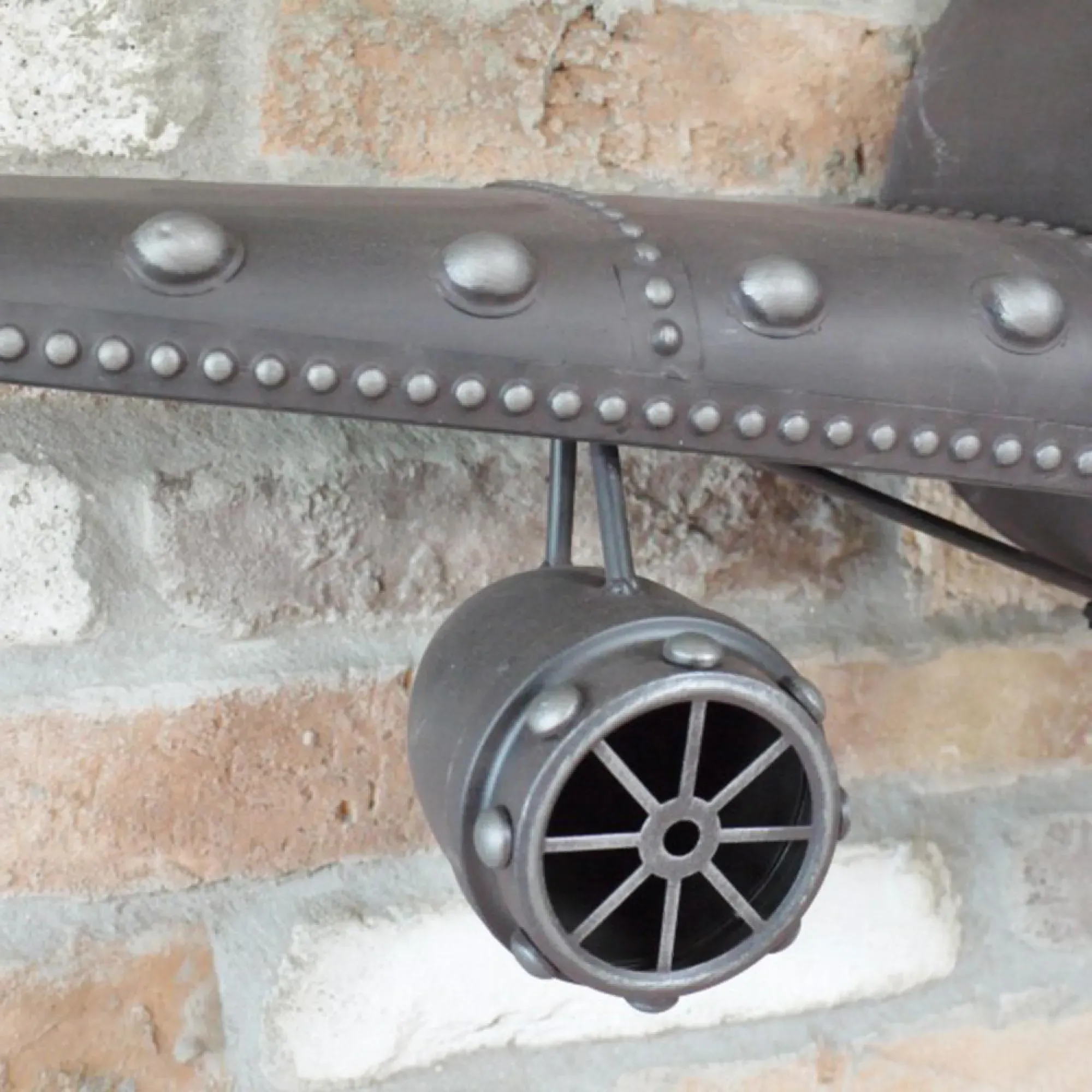 Aeroplane Metal Clock - Grey