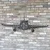 Aeroplane Metal Clock - Grey