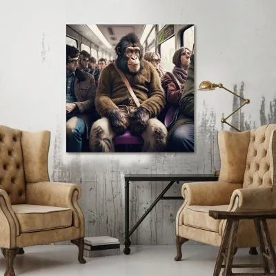 Ape Tempered Glass Wall Art image