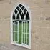 Arch Garden Window Mirror - White, Metal