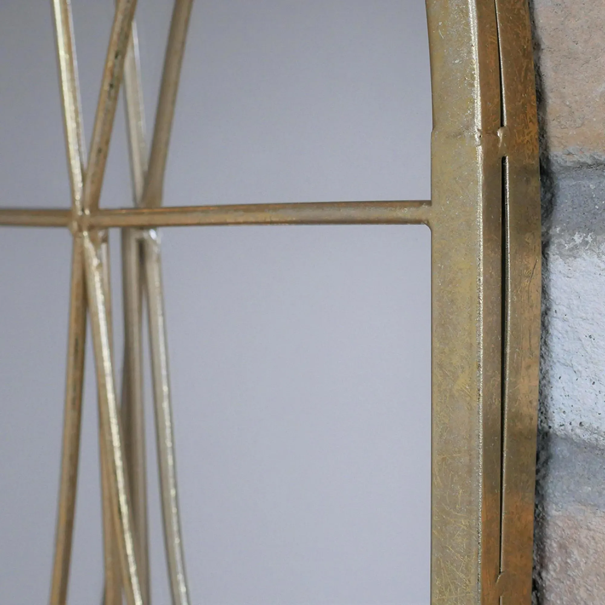 Arch Gold Metal Frame Wall Mirror