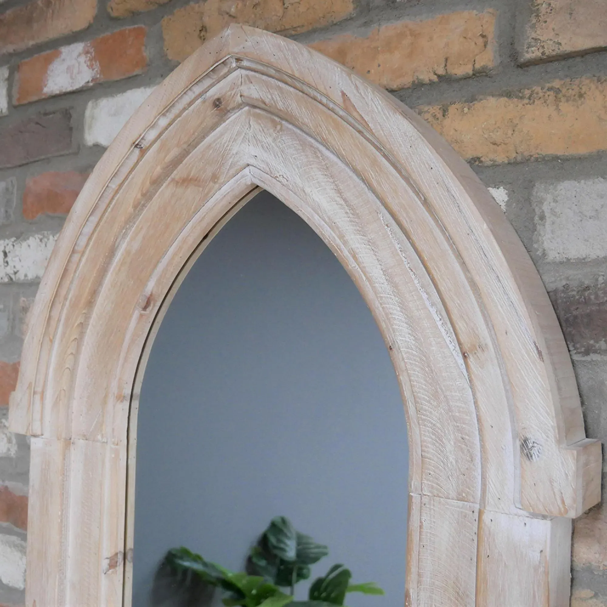 Arch Large Mirror - Fir Wood Frame