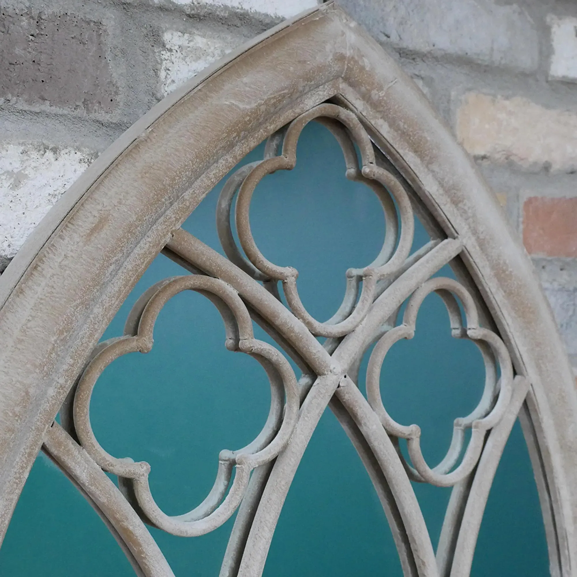 Arch Mirror - Beige, Metal