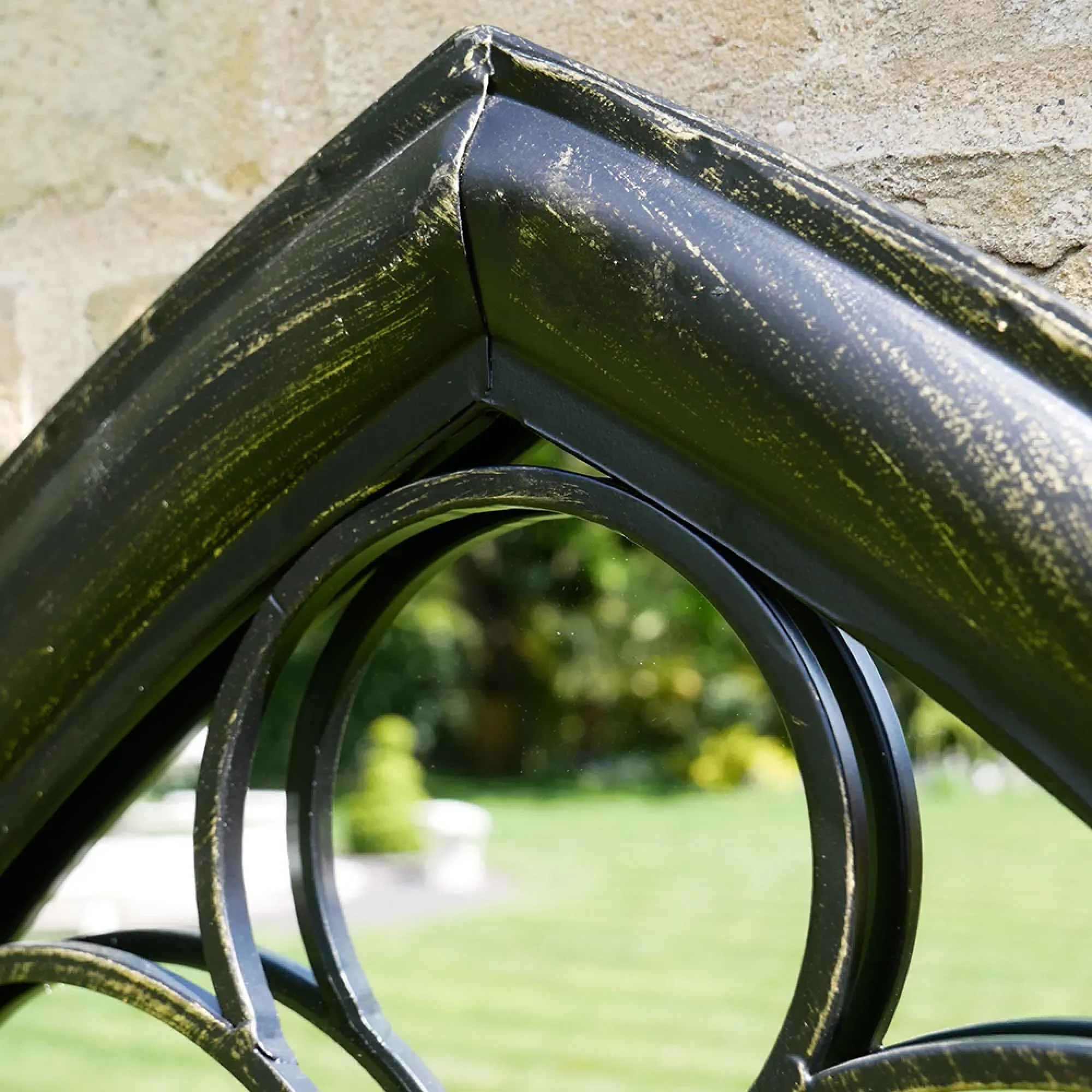 Arch Outdoor Mirror - Black, Metal