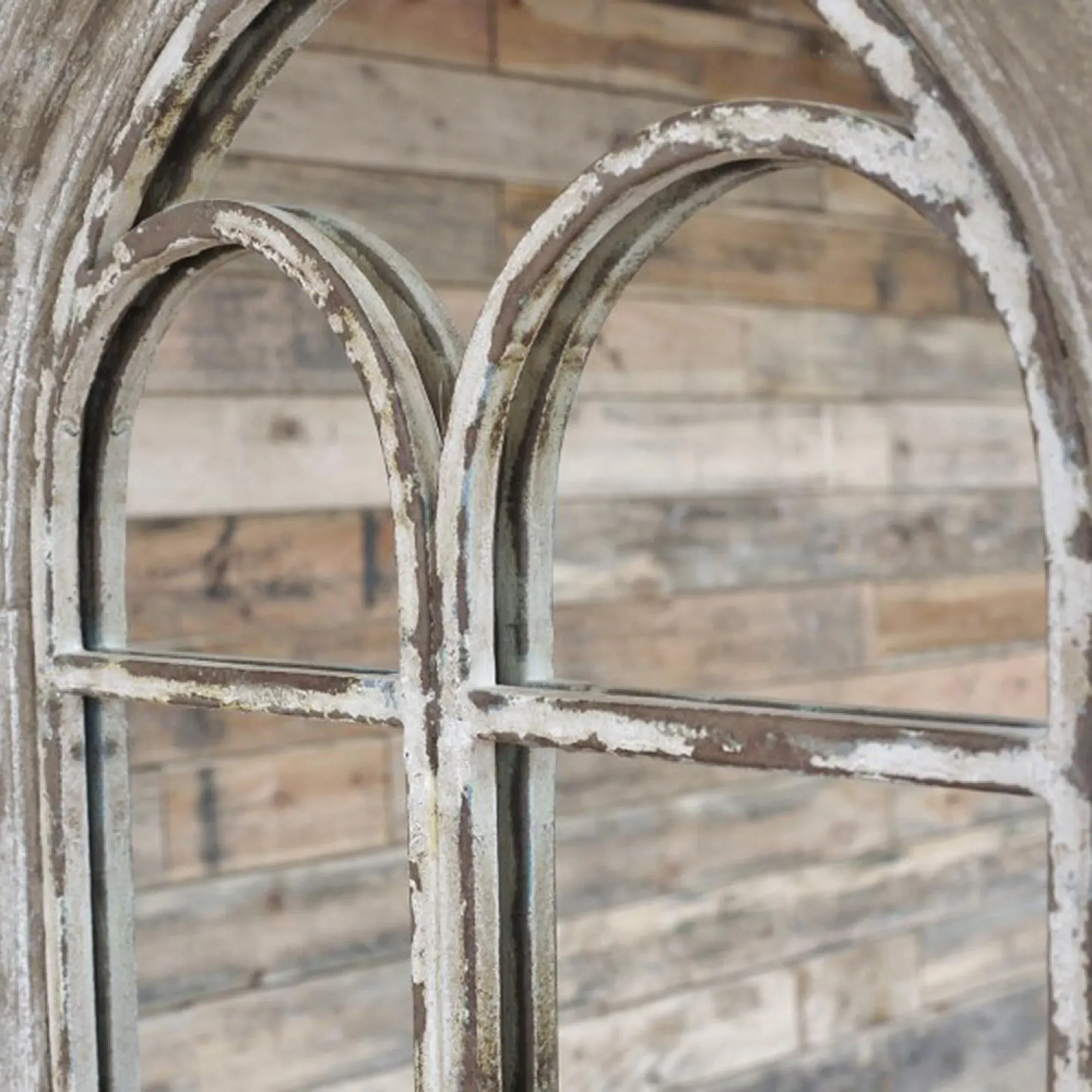 Arch Wall Mirror - Rustic Wood