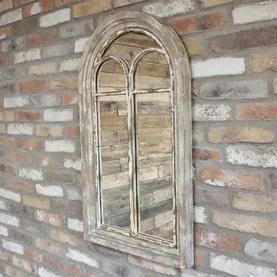 Arch Wall Mirror - Rustic Wood image