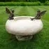 Bird Bath with Fairies - Off White