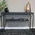 Black Console Table with Shelf - Black