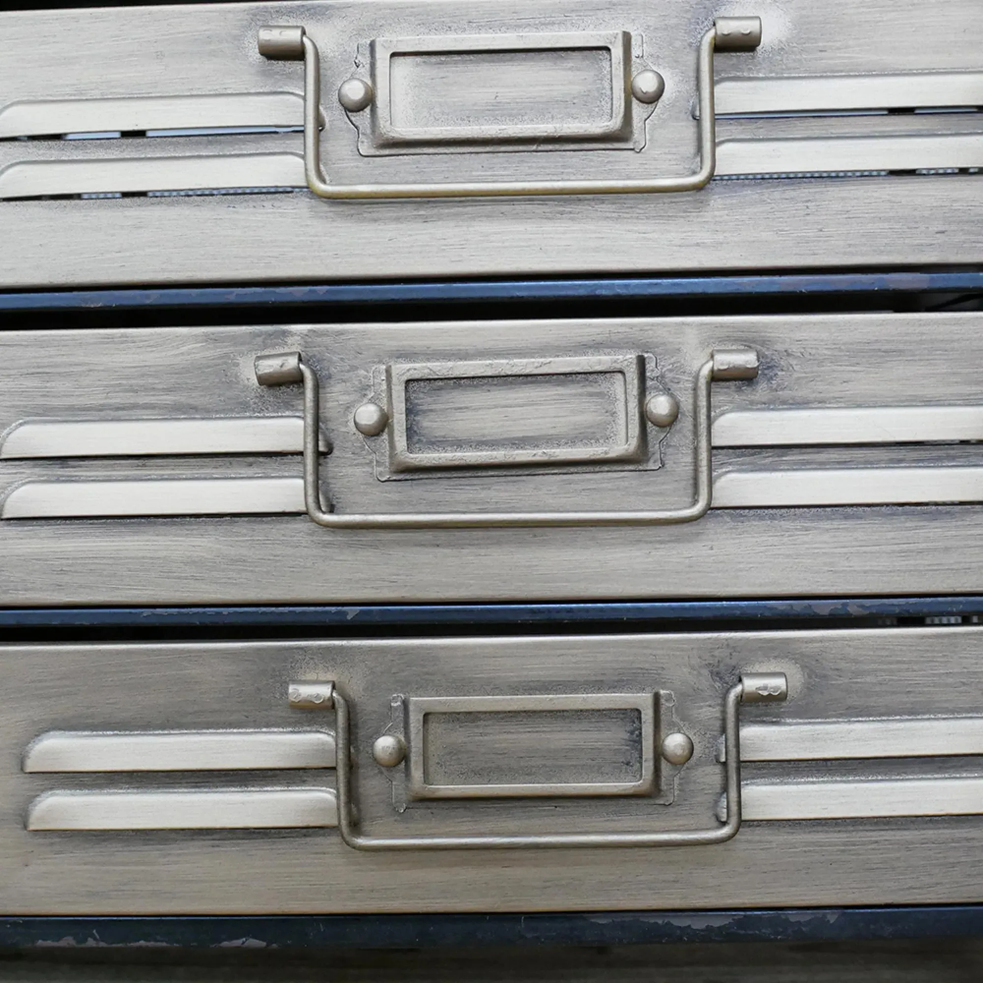 Black Metal 6 Drawer Storage Unit