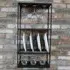 Black Metal Kitchen Wall Shelving Unit